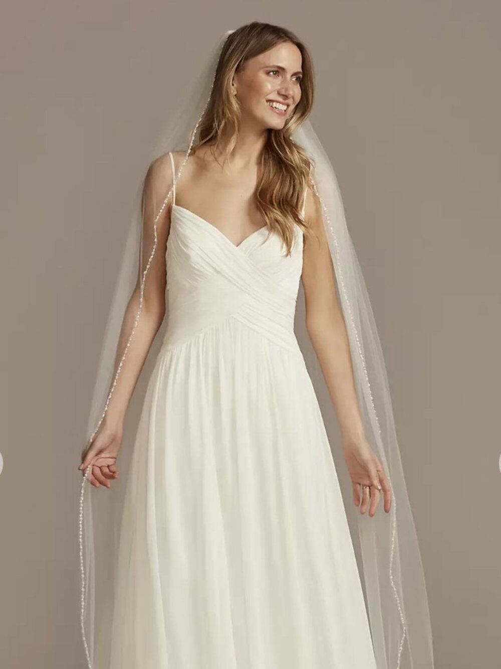 Cathedral Bridal Veil w/CT258 VCT 258LONGWHITE NWT
